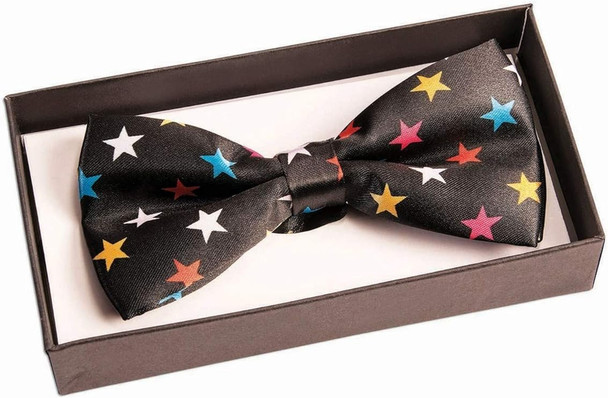Star Pattern Bowtie Adult Costume Accessory Bow Tie In A Box