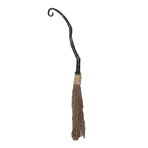 37" Crooked Witch Broom Halloween Display Decoration Prop