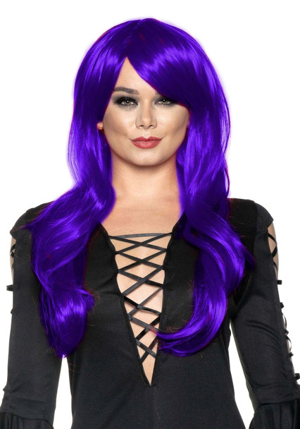 Underwraps Long Sassy Womens Adjustable Adult Costume Wig Purple