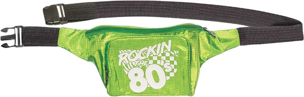 Retro 1980's Fanny Pack Neon Green Costume Accessory Rockin' The 80's