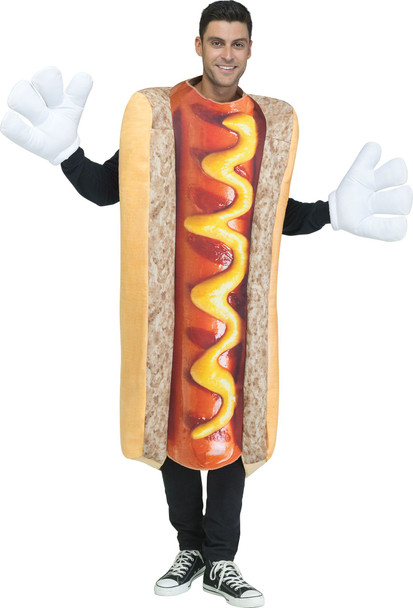 Photo-Real Hot Dog Costume Adult Unisex Lightweight One Size