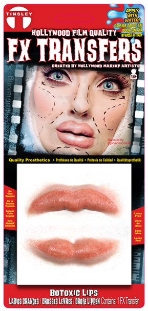 Tinsley Transfers 3D Botoxic Lips FX Transfer Prosthetics Halloween Makeup Kit
