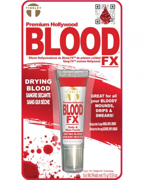 Tinsley Transfers Fresh Drying Red FX Blood Premium Hollywood Halloween Makeup
