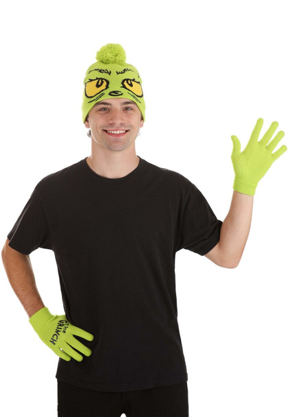 Dr. Seuss The Grinch Beanie & Gloves Set For Adults