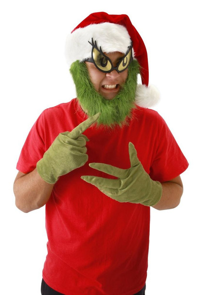 Dr. Seuss Green Grinch Gloves How the Grinch Stole Christmas Costume Accessory