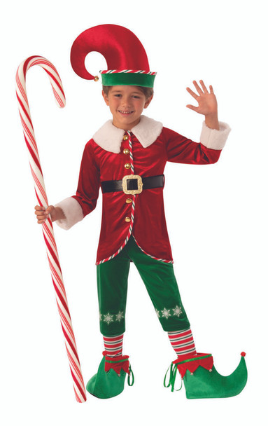 Elf Boy Santa's Little Helper Christmas Kids Costume Outfit MEDIUM 8-10