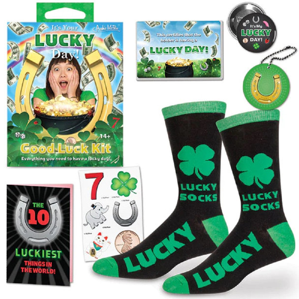 Archie McPhee It's Your Lucky Day Good Luck Kit Novelty Gift