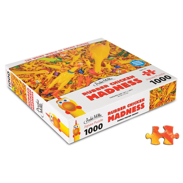 Archie McPhee Accountrement Rubber Chicken Madness 1000 Piece Jigsaw Puzzle