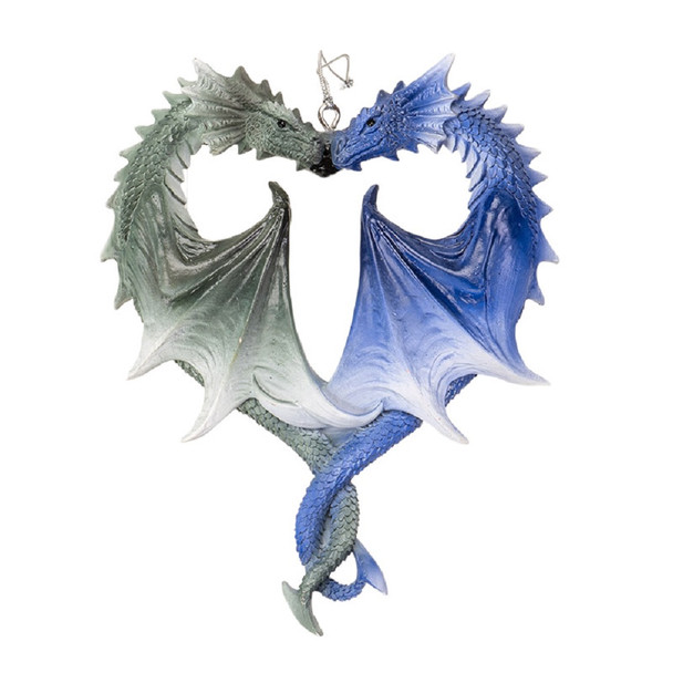 Pacific Giftware Intertwined Dragon Heart Ornament Decorative Hanging Ornament