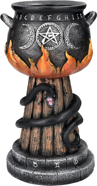 Triple Moon Cauldron Votive Holder Resin Figurine Home Decor