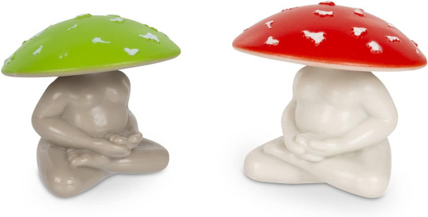 Archie McPhee Vinyl Figurines Joke Novelty Gift Meditating Mushrooms 2PCS