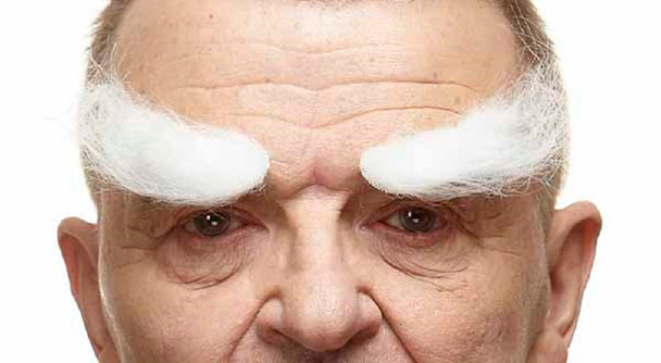 Quality White Eyebrows 3M Self Adhesive Facial Hair Mens Christmas Santa Claus