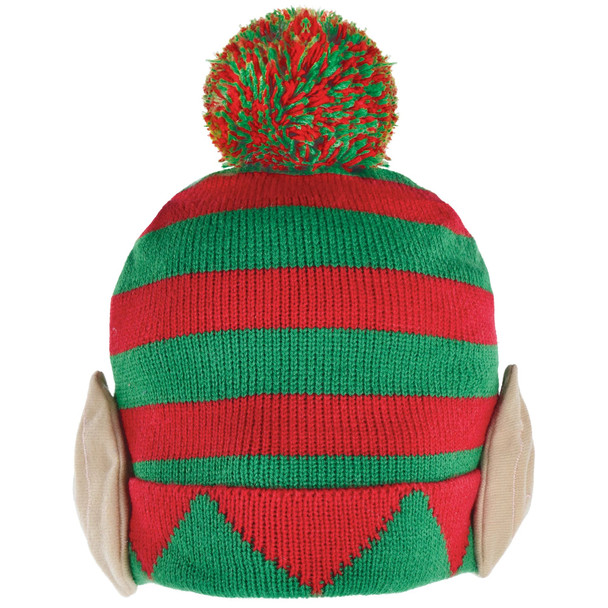 Cute Santa's Helper Elf Knit Hat Christmas Costume Accessory 1/CT