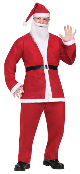 Pub Crawl Santa Claus Suit Red Faux Fur Adult Economy Christmas Costume One Size