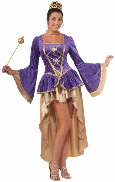 Sexy Medieval Royal Jewel Fancy Dress Costume Adult Womens Halloween Ren Std