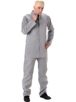 60's Evil Mastermind Villain Grey Suit Evil Doctor Adult Men's Costume SM 34-36