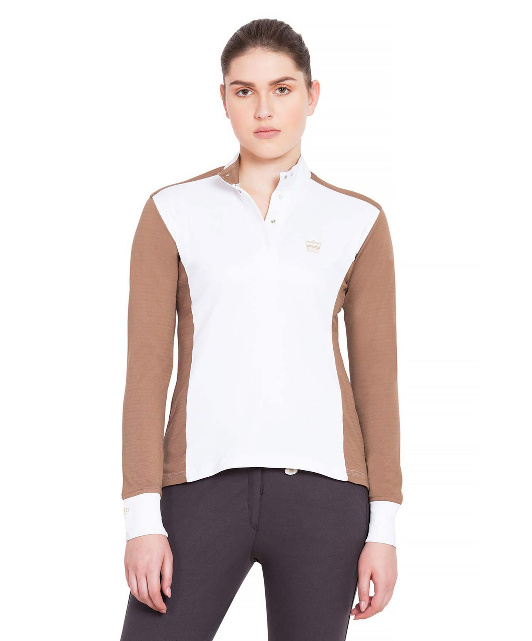 CLEAROUT-GM Ladies Champion Long Sleeve Show Shirt Sprucewood Tack