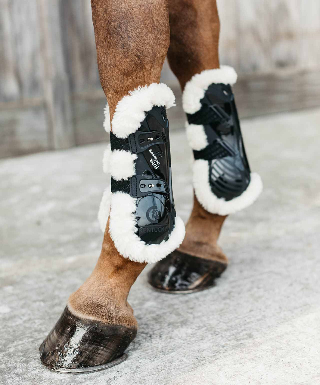 Kentucky Horsewear Vegan Sheepskin Bamboo Elastic Tendon Boots