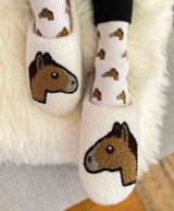 D & S Horse Emojis Slipper and Sock Set.