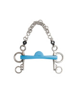 Flexi Turquoise Flexible Port Pelham Bit, 5cm cheeks.