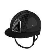KEP Cromo 2.0 Shiny Helmet with Milano Street Front - Wide Brim, Black.