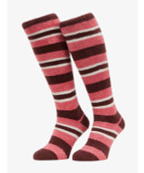 LeMieux  Sabrina Stripe Fluffy Socks FW25, Cranberry.
