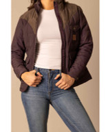 Kimes Ranch Ladies Lenora Jacket, Plum, front. Kimes Ranch Ladies Lenora Jacket, Plum, front.