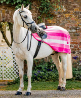 Horseware Newmarket Fleece Quarter Sheet, Pink Stripe.