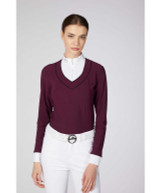 Vestrum Reims Ladies Long Sleeve Show Shirt, Burgundy.
