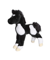 Douglas Cuddle Toy Runner Black and White Paint Foal.