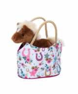 Douglas Cuddle Toy Boho Horseshoe Sak with Horse.