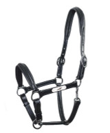 Schockemohle Sports SP Ulm Pro Leather Halter, Black/Silver.