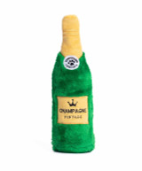 Zippy Paws Happy Hour Crusherz Plush Dog Toy, Champagne.