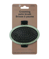Dexypaws Grooming Palm Brush with Metal Pins for Pets, in packaging.