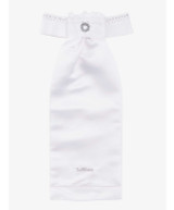 LeMieux Brilliance Stock Tie, White/Navy, front.