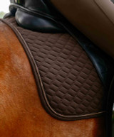 LeMieux Brilliance Dressage Saddle Pad, Espresso, detail.