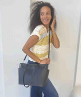 Espe Jeanne Tote Bag with cross body strap.