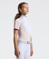 Cavalleria Toscana Girls Jersey Short Sleeve Show Shirt SS26, Violet Ice.