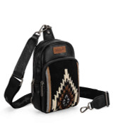 Wrangler Southwestern Knitted Sling Bag.
