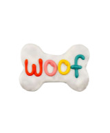 Bosco & Roxy's Decorated Dog Cookie Medium Woof Bone