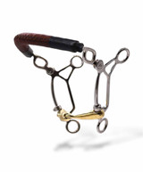 AJR Sport Double Jointed Golden Ease Hackabit with Leather Covered Nose, Short Shank.