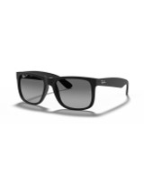 Ray-Ban Justin Polarized 2 Sunglasses, Rubber Black/Grey.