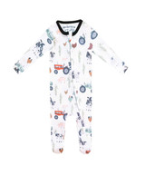 Copper Pearl Zip Up Footie Infant Pajama, Jo.
