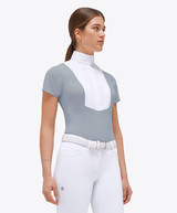 Cavalleria Toscana Ladies Short Sleeve American Show Shirt, Windward Blue.