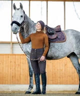 Schockemohle SPAlba Ladies Turtleneck Training Top, Nougat.