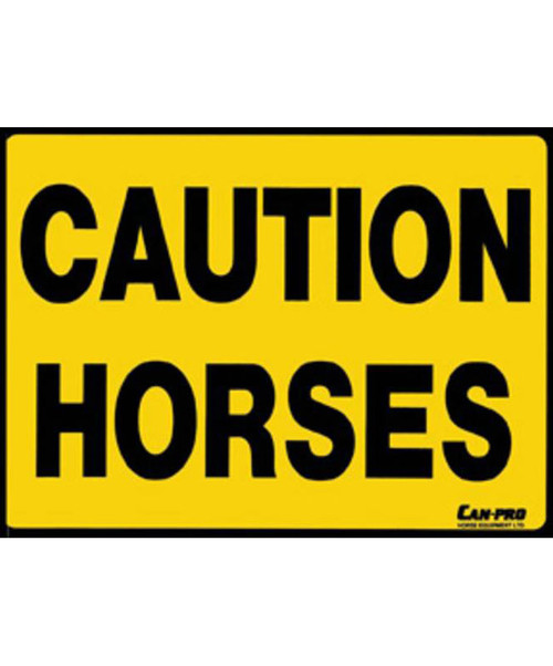 Caution Horses Sticker