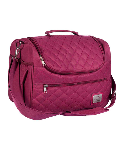 HKM Grooming Bag in Wine Red, front view.