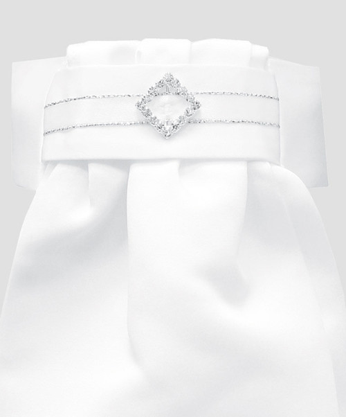 Equetech Pretied Stock Tie, Diamond, White.