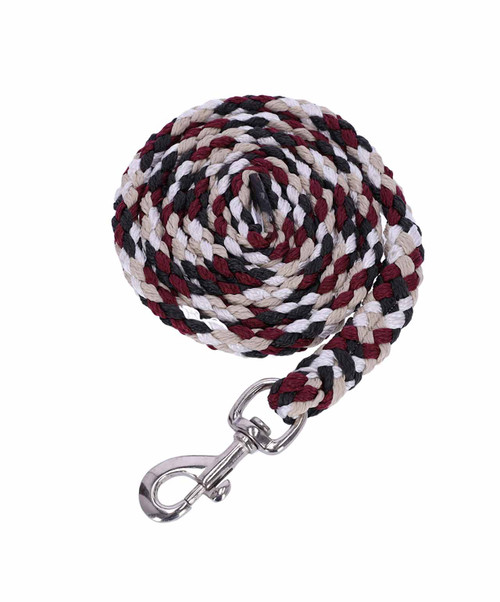 Schockemohle Catch Lead Rope in Graphite/Dark Cherry.