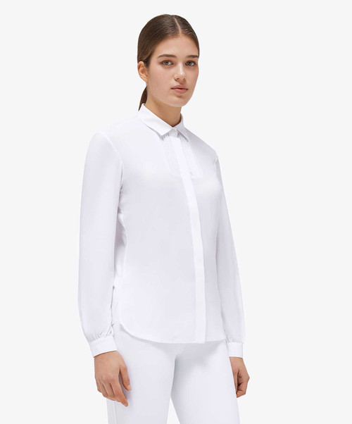 Cavalleria Toscana CAD248 Pleated Mini Bib Blouse.